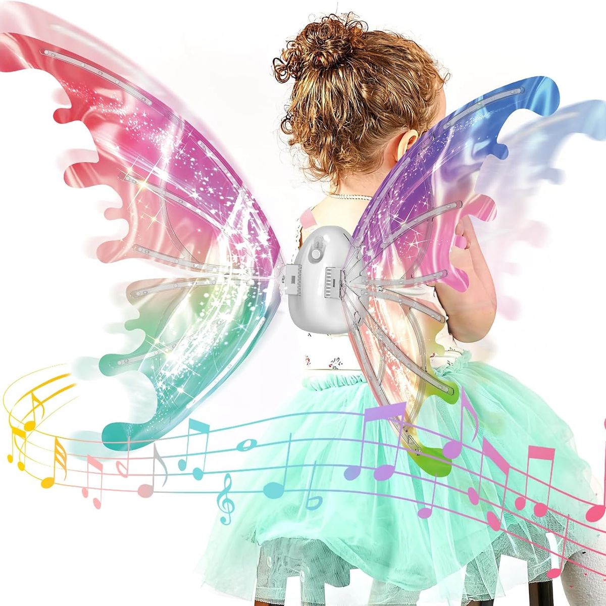GENERICO - Alas Hada Mariposa Con Luz Disfraz Regalo Para Niña