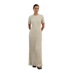 TIOZONEY - Vestido de punto ajustado