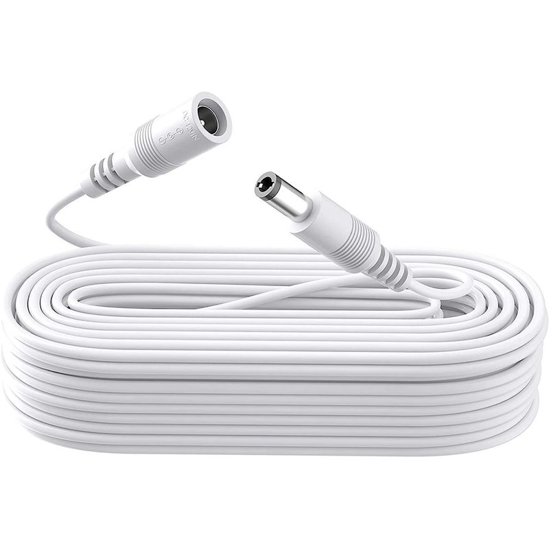 KUANGYE - Cable Extension Dc Fuente Poder 12v Camara Ip 20metros