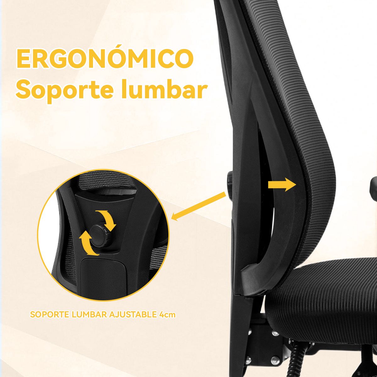 VIDITA - Silla De Oficina Ergonómica Reclinable Reposacabeza 3D Apoyabrazo Ajustable Malla