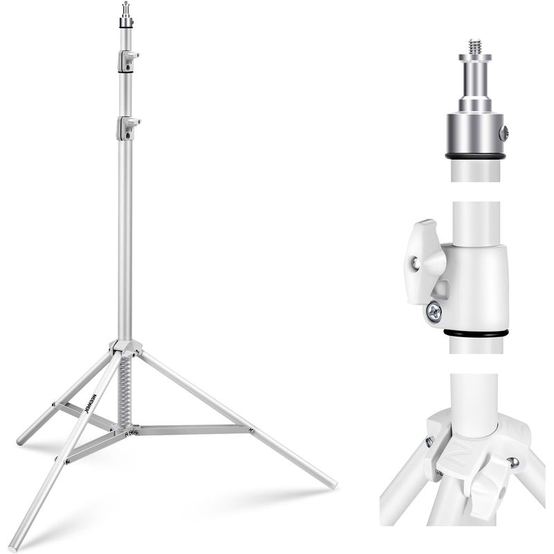 NEEWER - Soporte de Luz Neewer ST-200 Blanco 87200 cm con Resorte