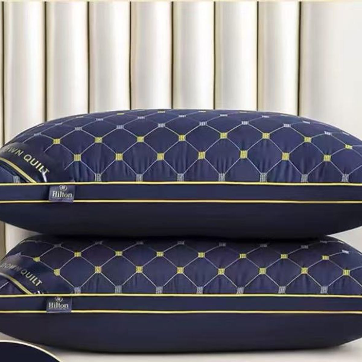 GENERICO - Pack de 2 Almohadas Premium Hipoalergenicas  Azul