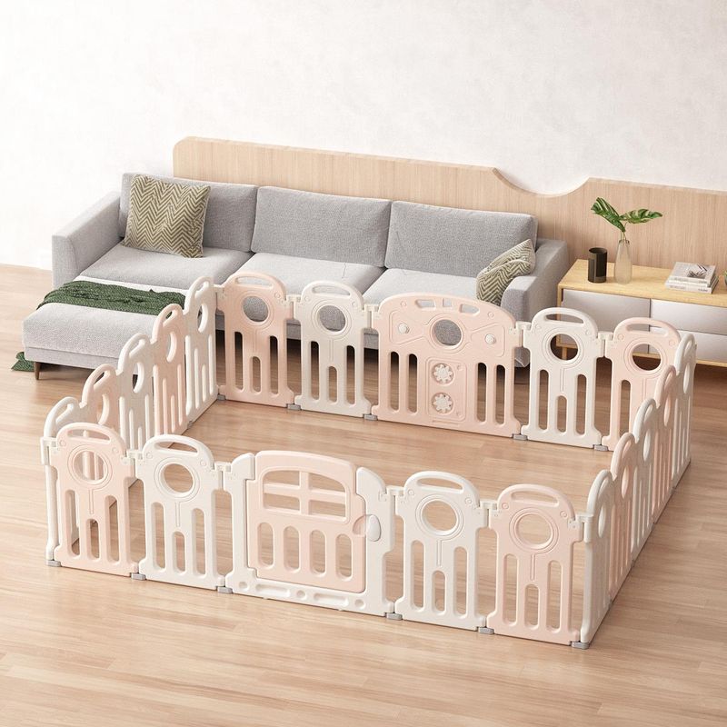 LZ PLAY - CORRAL BEBE FULL PLEGABLE LZ PLAY 206X140X60 - ROSADO