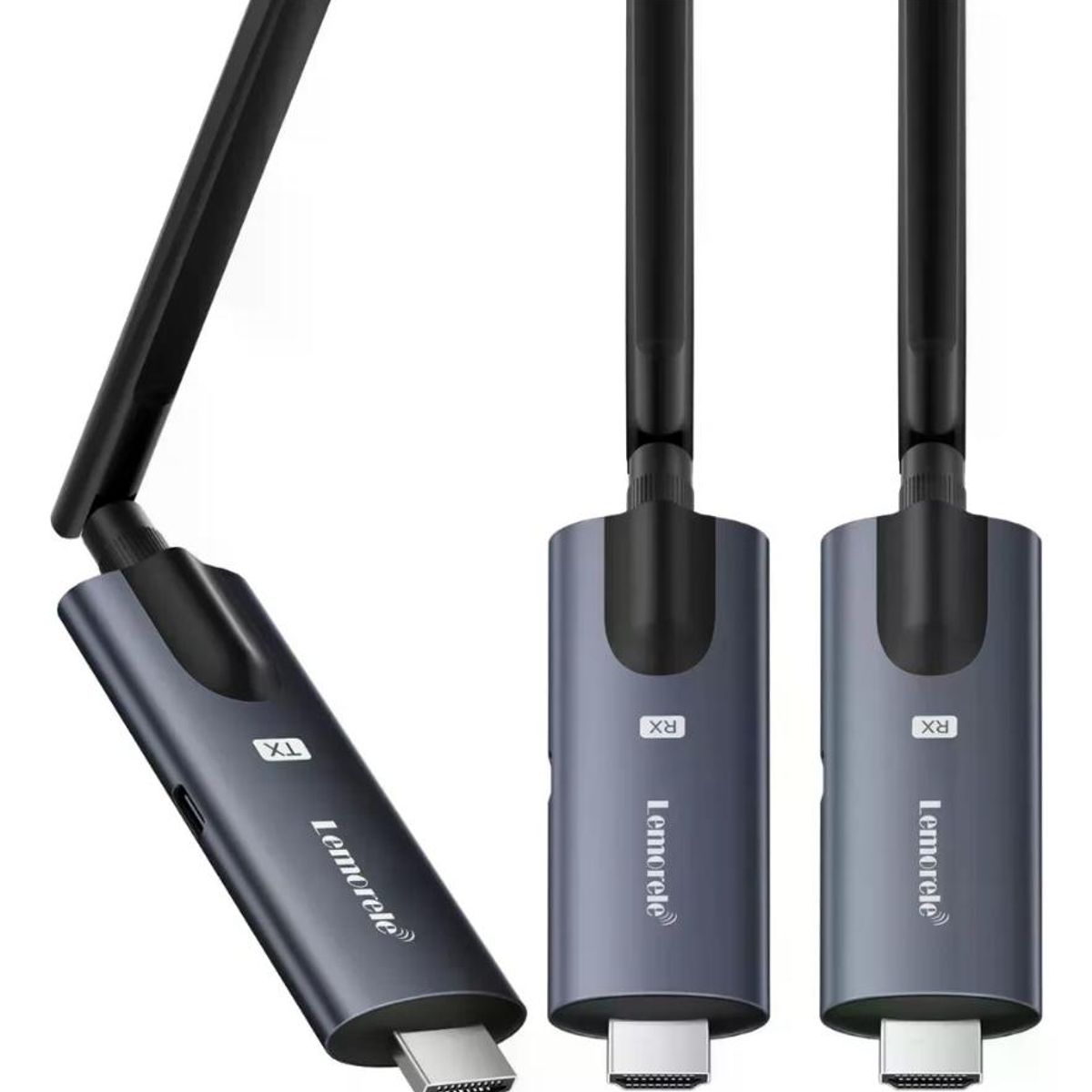 GENERICO - Lemorele R1010 Transmisor Video Inalámbrico Un Transmisor y DOS Receptores 200m