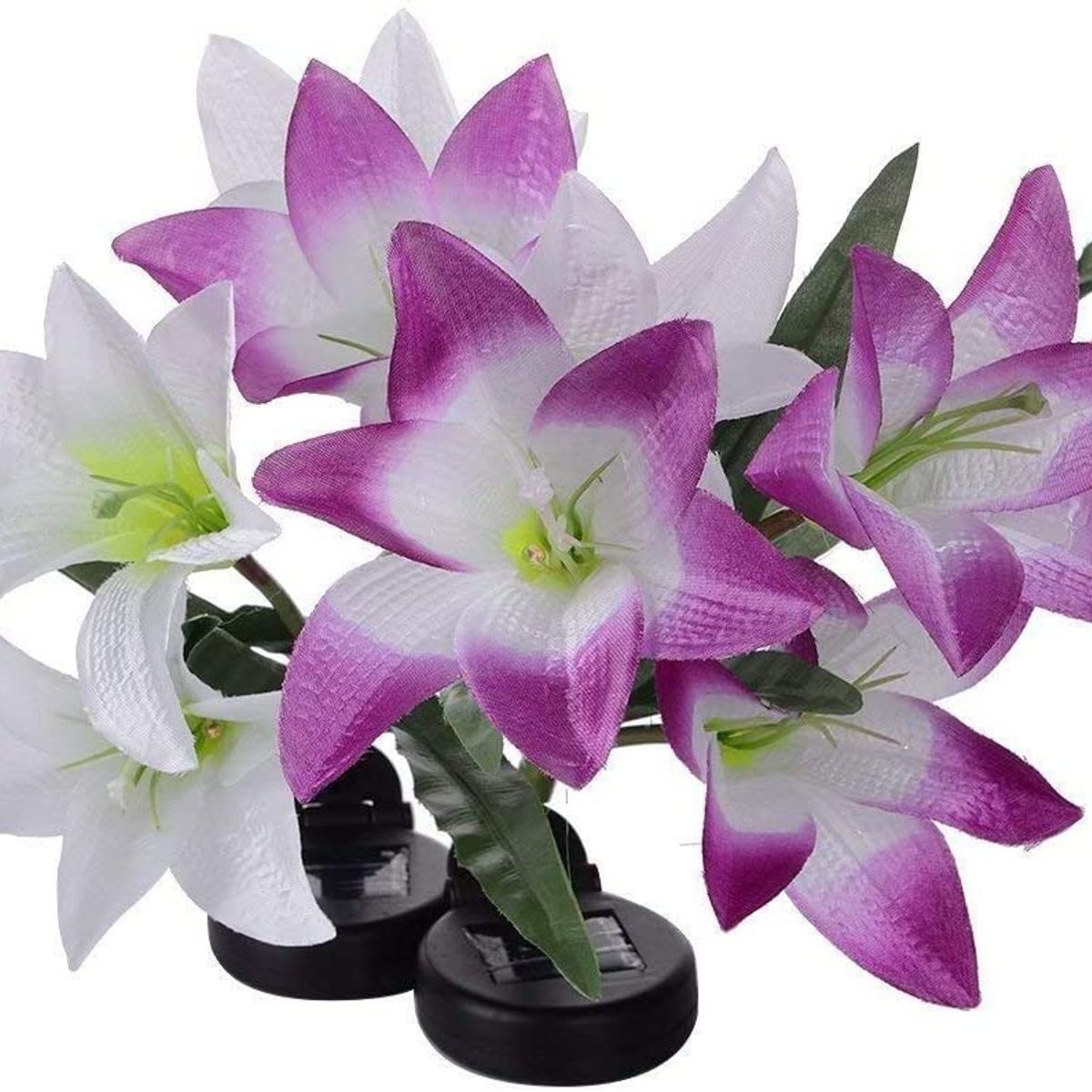 HOME NEAT - 2 Unidades Lámpara Solar para Jardín LED Lirios Flores