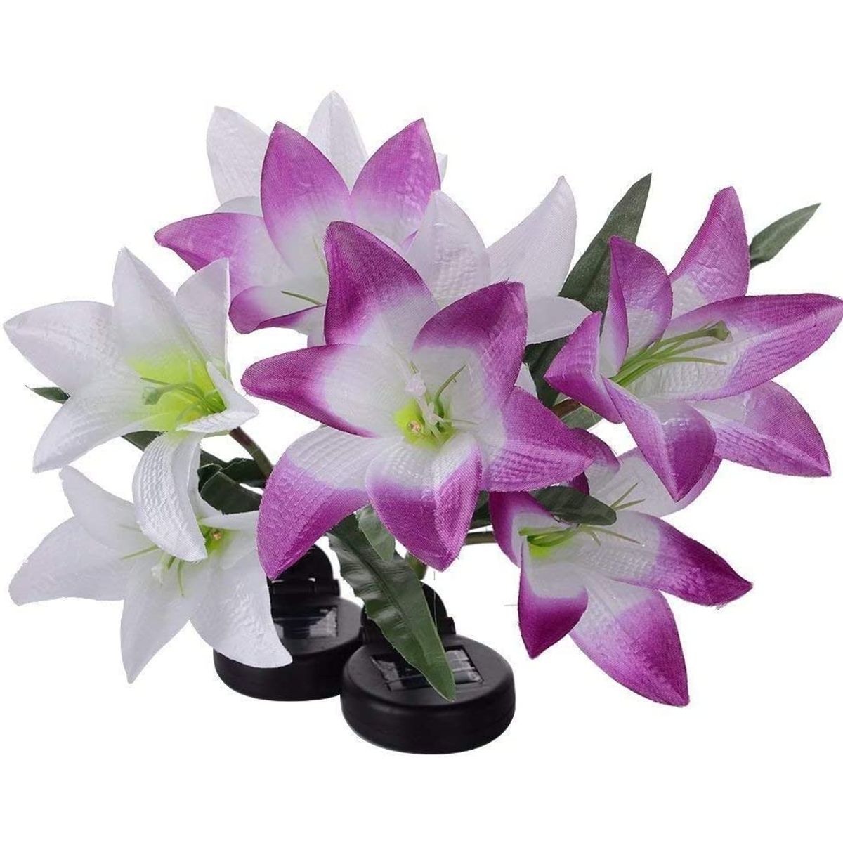 HOME NEAT - 2 Unidades Lámpara Solar para Jardín LED Lirios Flores