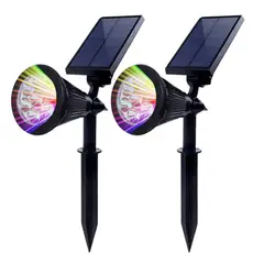 HOME NEAT - 2 Unidades Foco Solar LED Lámpara Exterior 7 Colores