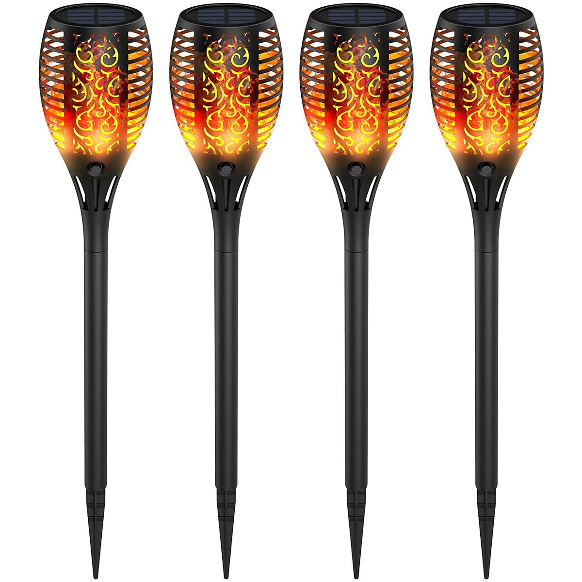 HOME NEAT - 4 Unidades Llama Luz Solar de Exterior para Jardín 4 Pack 33 LED