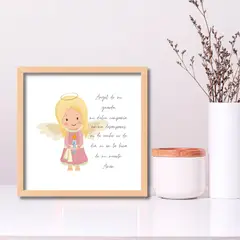 LAFANTINA - CUADRO RELIGIOSO ORACIÓN ANGEL DE LA GUARDA COLOR