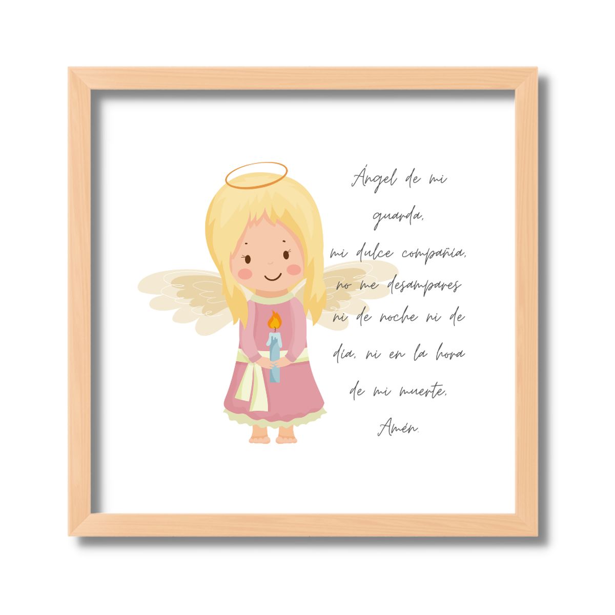 LAFANTINA - CUADRO RELIGIOSO ORACIÓN ANGEL DE LA GUARDA COLOR