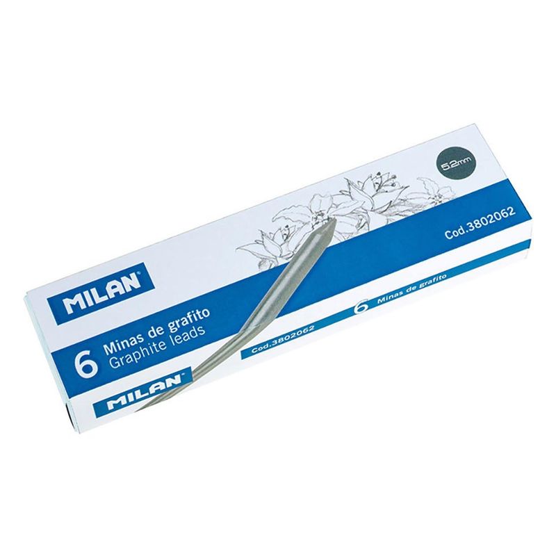 MILAN - Minas Milan 5.2mm Grafito B (6 Unidades)
