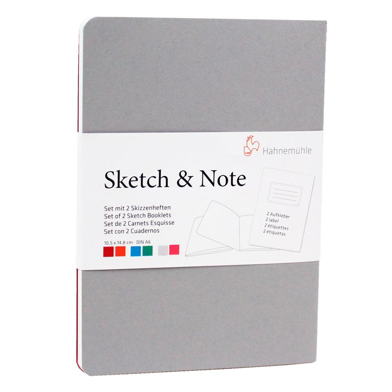 HAHNEMUHLE - Set 2 libretas Sketch&Note Hahnemühle A6 Magenta gris