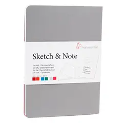 HAHNEMUHLE - Set 2 libretas Sketch&Note Hahnemühle A6 Magenta gris