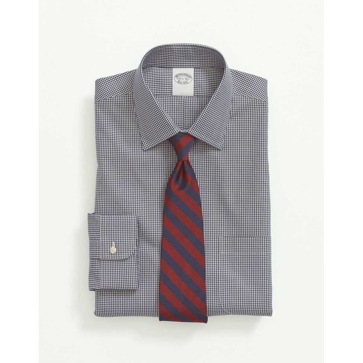 BROOKS BROTHERS - Camisa Hombre Ds Ni Sppt Ain Reg - Gingham Azul Brooks Brothers