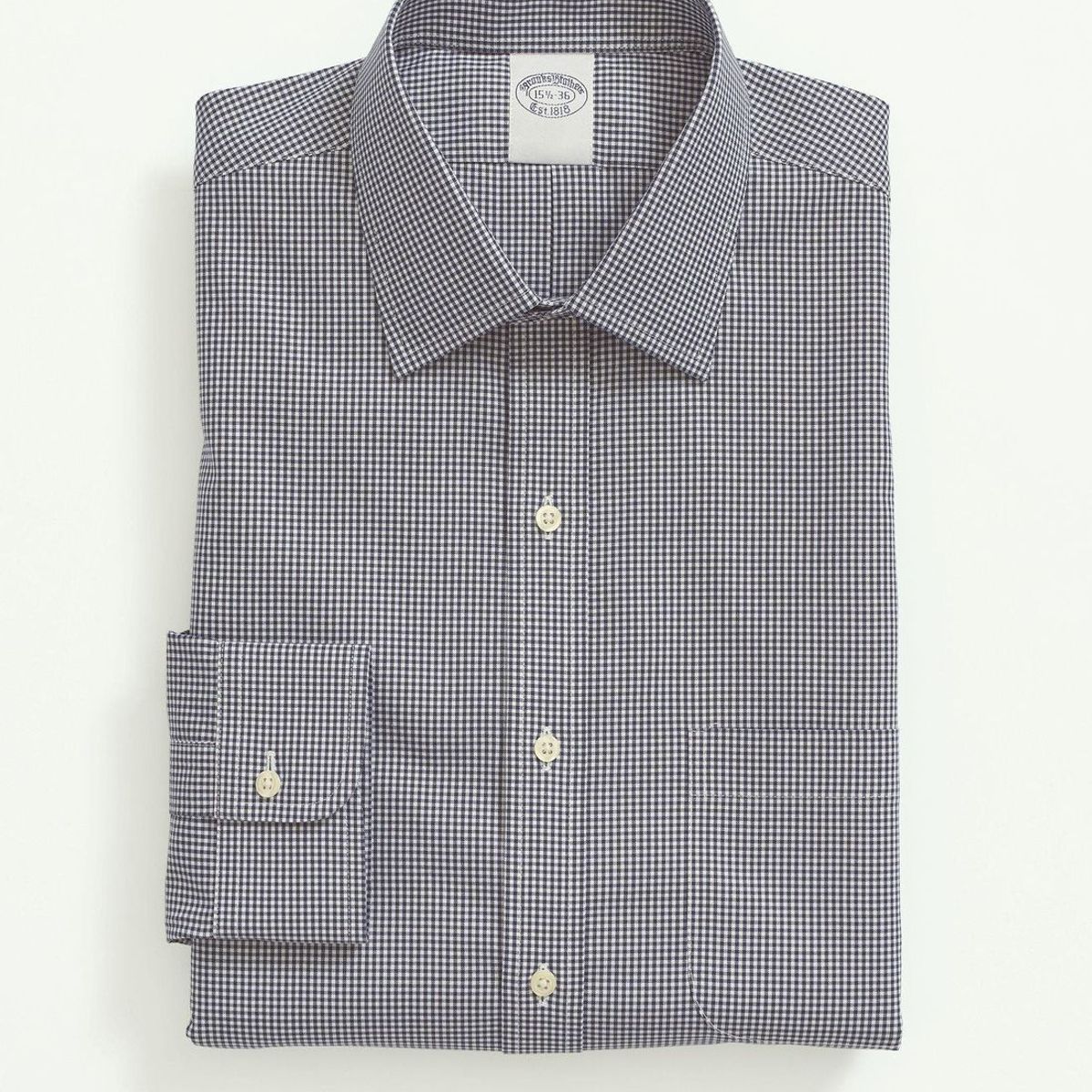 BROOKS BROTHERS - Camisa Hombre Ds Ni Sppt Ain Reg - Gingham Azul Brooks Brothers