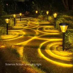 HOME NEAT - 2 Unidades Camino solar Luces LED Paisaje Multicolor+cálido