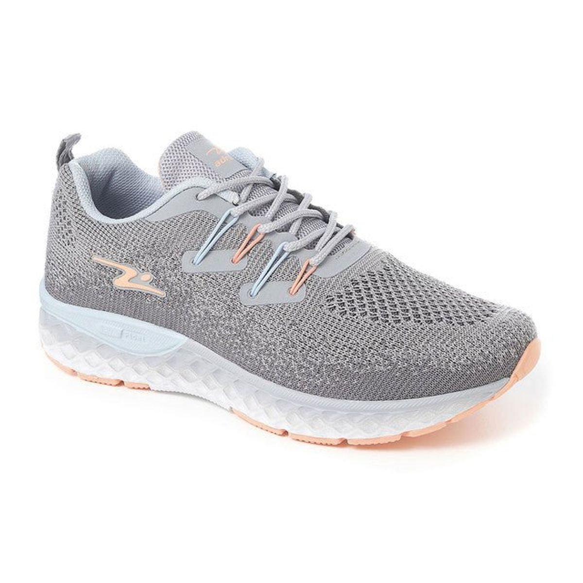 POZATINI - ZAPATILLA DEPORTIVA MUJER CENIZA GRAFITO SALMON 7811