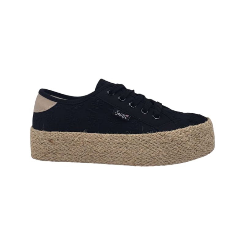 HERIEL - Zapatilla Negra Plataforma Mujer