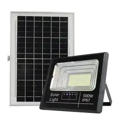 MUNDO MAGIA - 500w Foco Reflector Solar Exterior Color Negro Luz Blanco