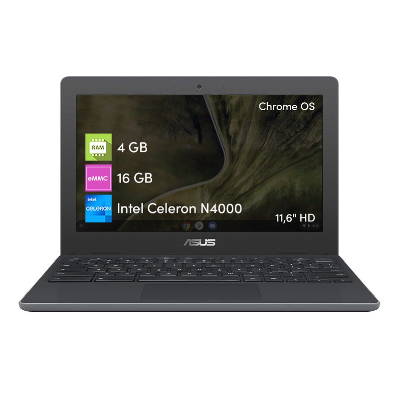 ASUS - Notebook Chromebook Asus Celeron 4GB 16GB 11,6 HD Chrome Os