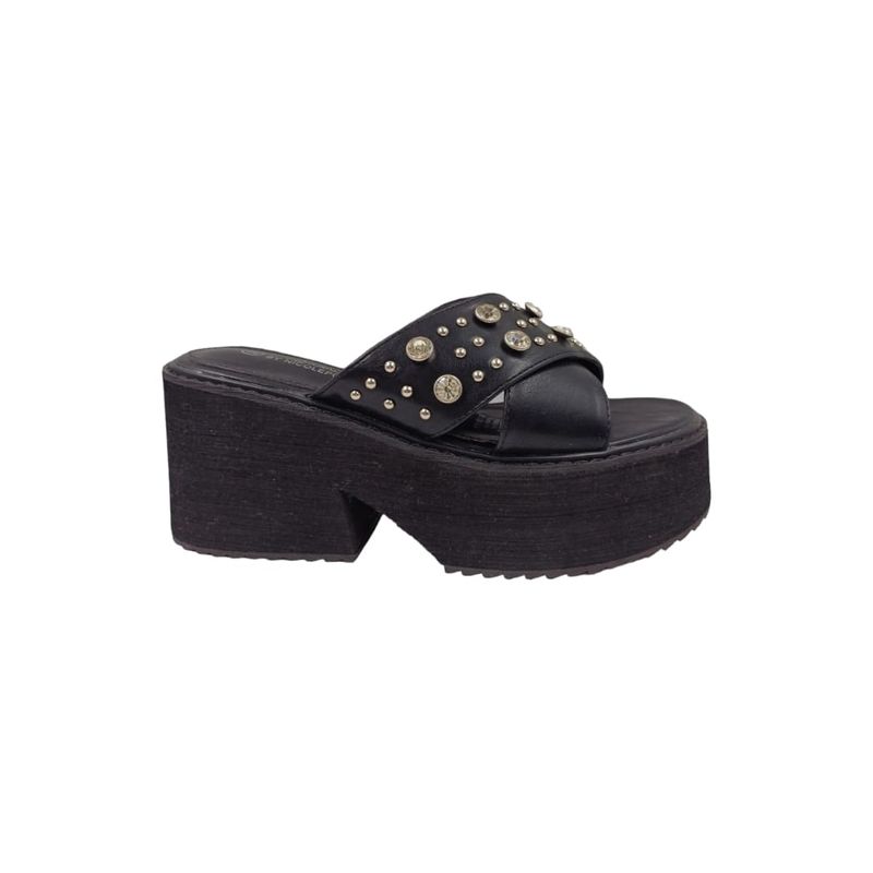 HERIEL - Sandalia Negra Plataforma Mujer