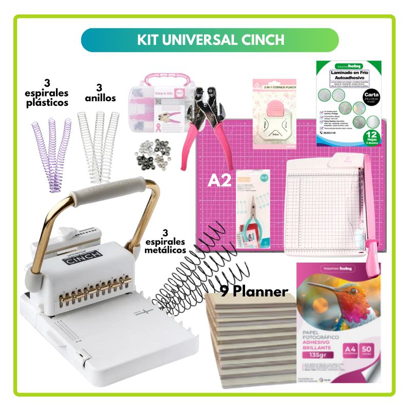 AMERICAN CRAFTS - Encuadernadora UNIVERSAL CINCH + INSUMOS 03