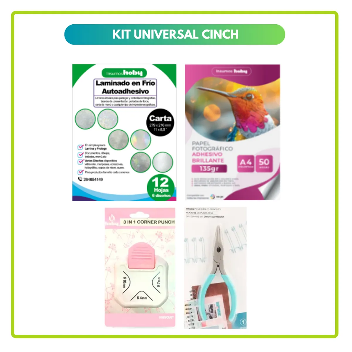 AMERICAN CRAFTS - Encuadernadora UNIVERSAL CINCH + INSUMOS 03