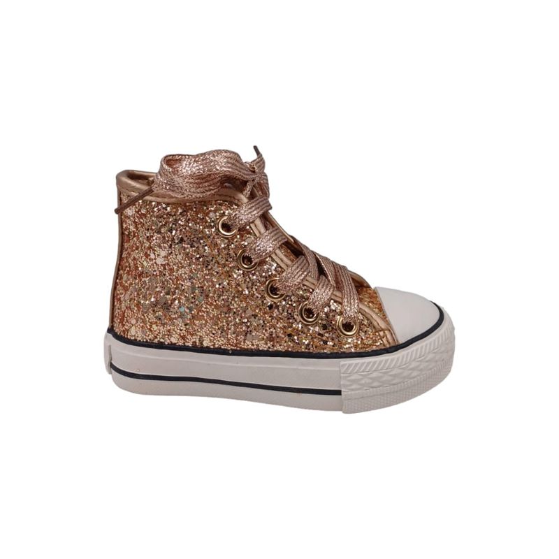 HERIEL - Zapatilla Glitter Champagne Niña