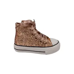 HERIEL - Zapatilla Glitter Champagne Niña