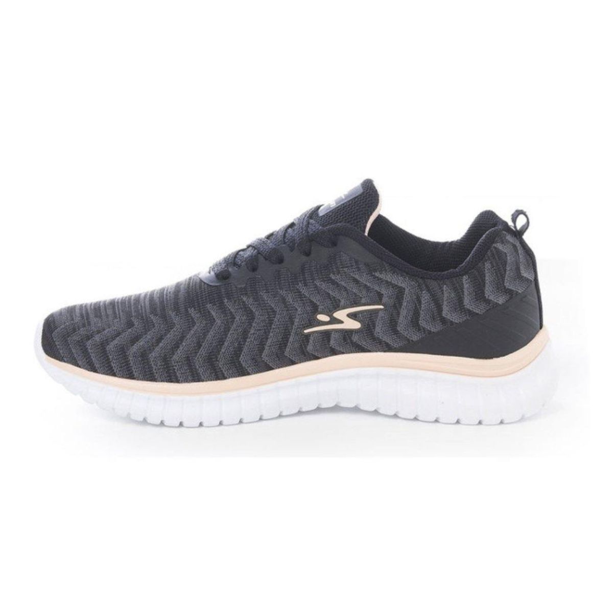 POZATINI - ZAPATILLA DEPORTIVA MUJER NEGRO GRAFITO NUDE 8616