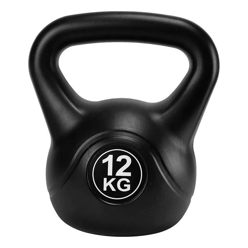MUNDO MAGIA - Pesa Rusa 12kg Entrenamiento Fitness Crossfit Color Negro