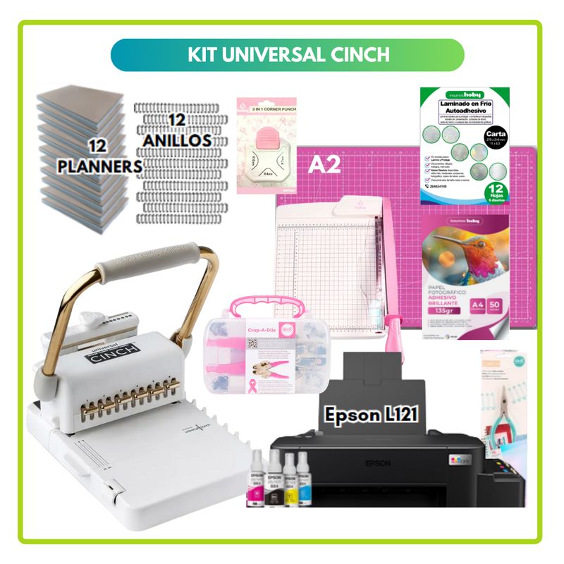 AMERICAN CRAFTS - Encuadernadora UNIVERSAL CINCH + INSUMOS 04