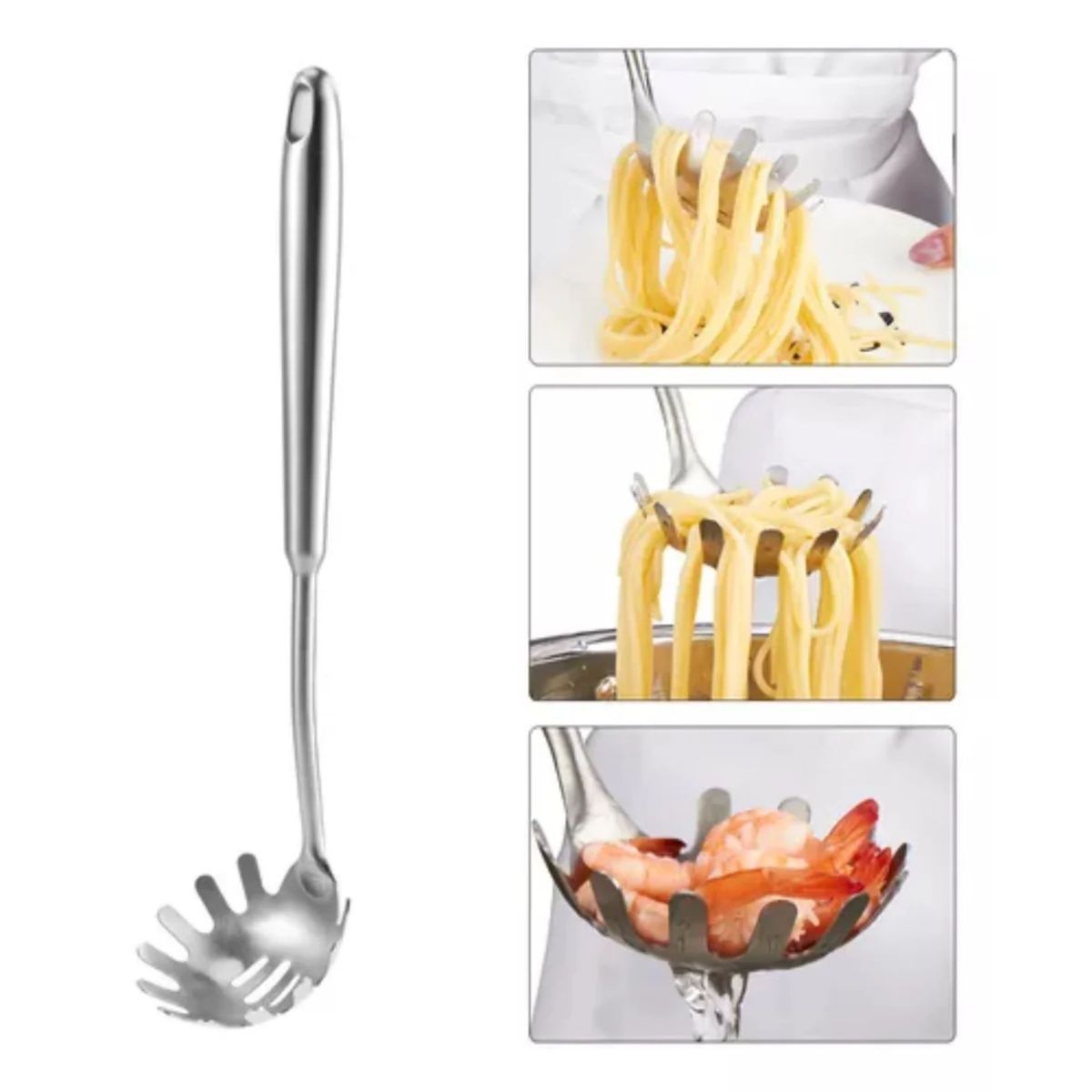 WENS - Cucharón De pasta 34cm Acero Inoxidable