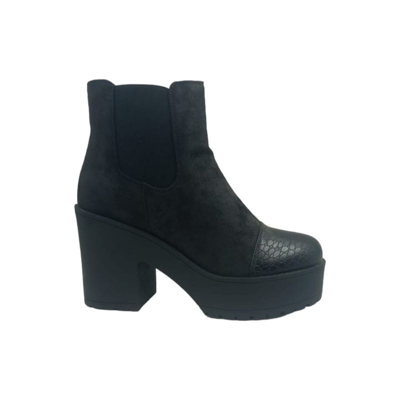 HERIEL - Botin Negro Plataforma Mujer