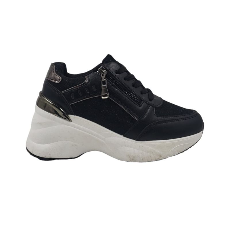 HERIEL - Zapatilla Negra Plataforma Mujer