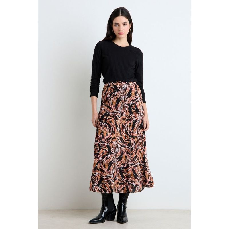 ASH - Falda Larga Verde Musgo Mujer Ash