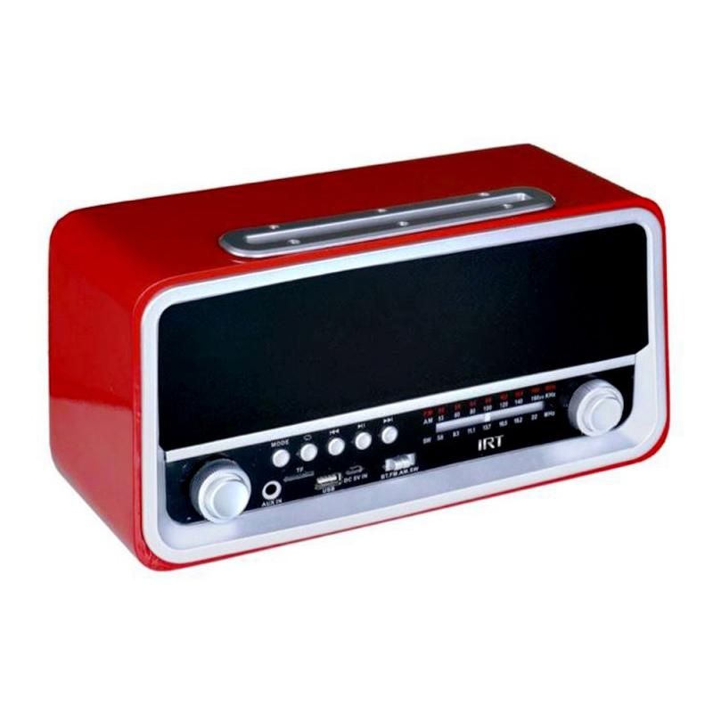 IRT - Radio Bluetooth Portátil Retro Irt Usb Am Fm Rojo Fx - Rojo