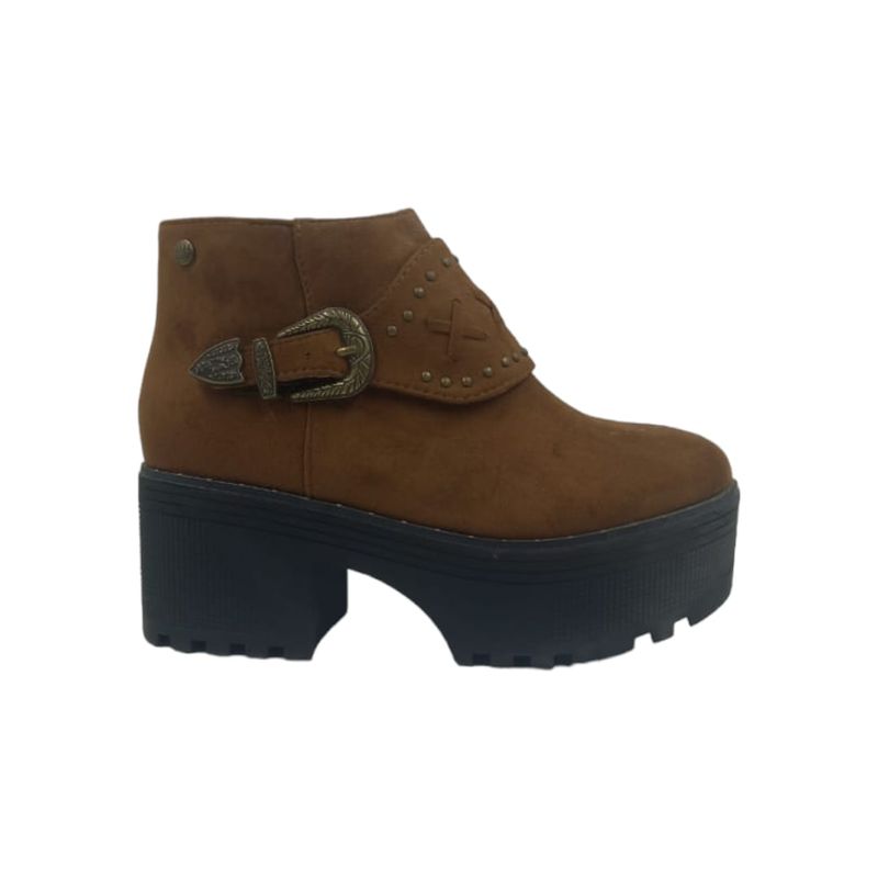 HERIEL - Botin Camel Plataforma Mujer