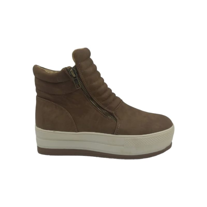 HERIEL - Zapatilla Camel Plataforma Mujer
