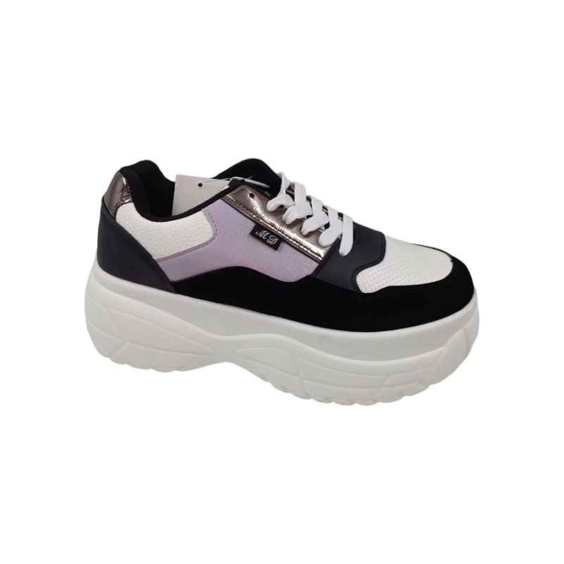 HERIEL - Zapatilla Negra Plataforma Mujer