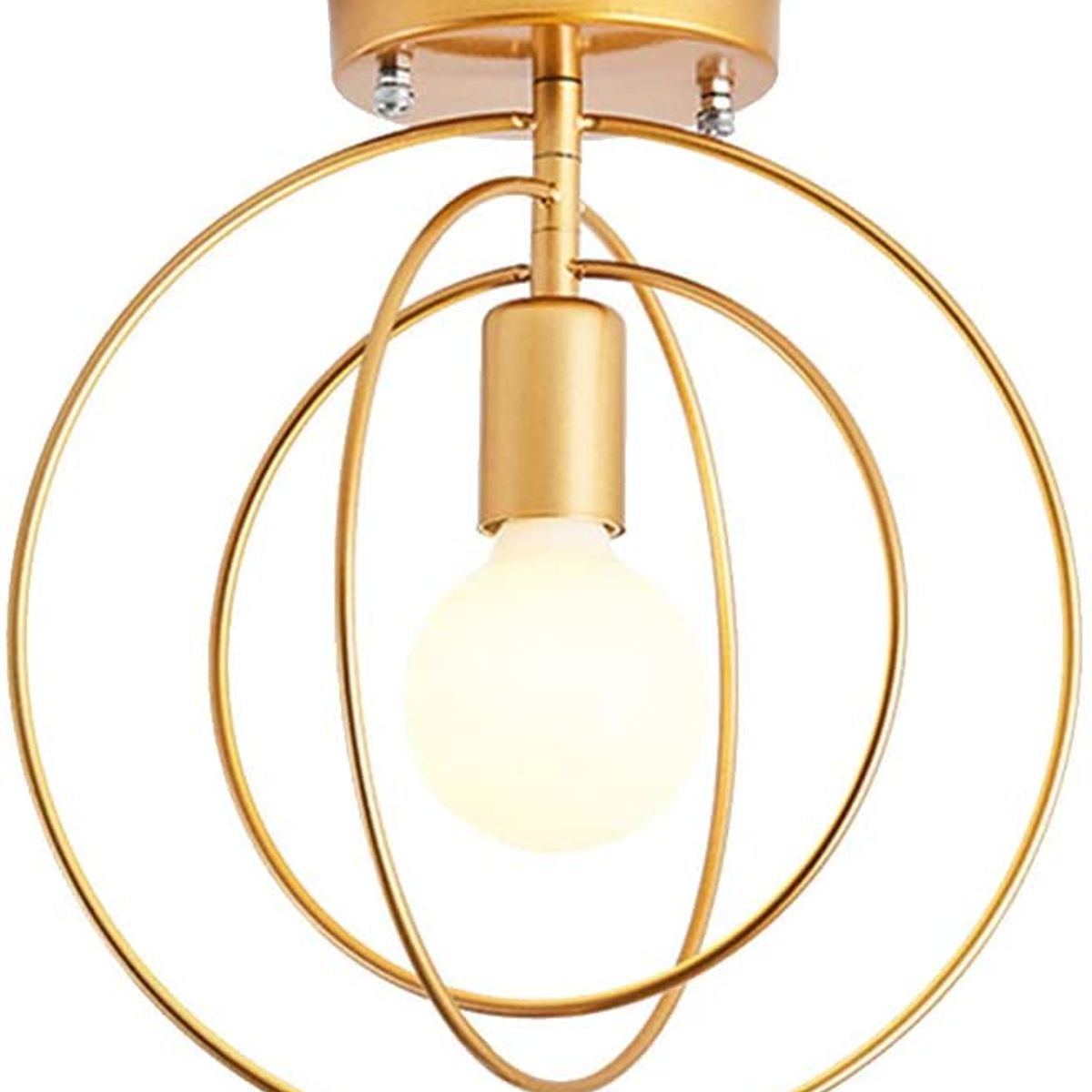 HOME NEAT - Lampara de Techo Redondo Iluminación colgante Moderna E27 Oro Ø30cm