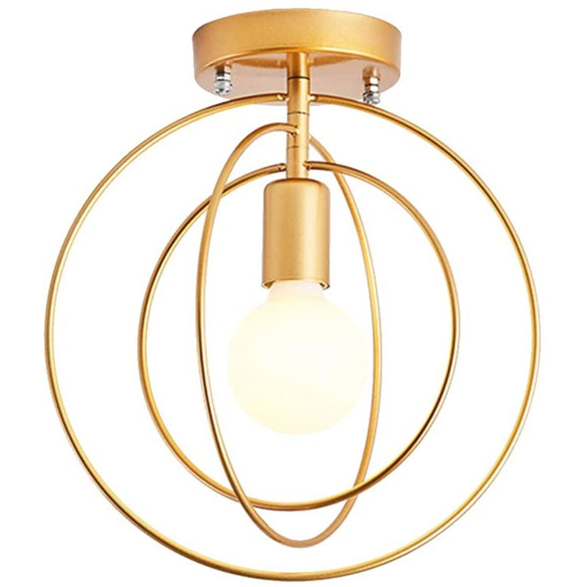 HOME NEAT - Lampara de Techo Redondo Iluminación colgante Moderna E27 Oro Ø30cm