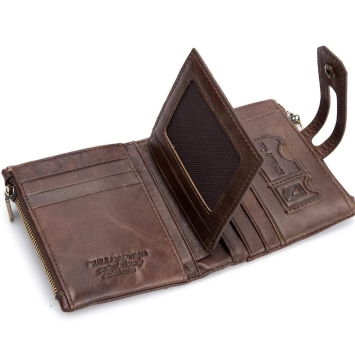 GENERICO - Billetera Vertical de Cuero BullCaptain