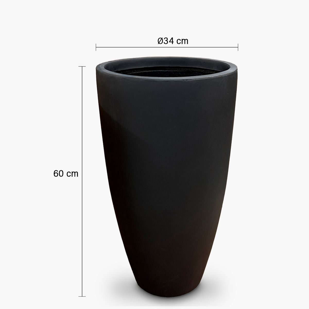 FORM DESIGN - Macetero Lauca 60 Negro Form