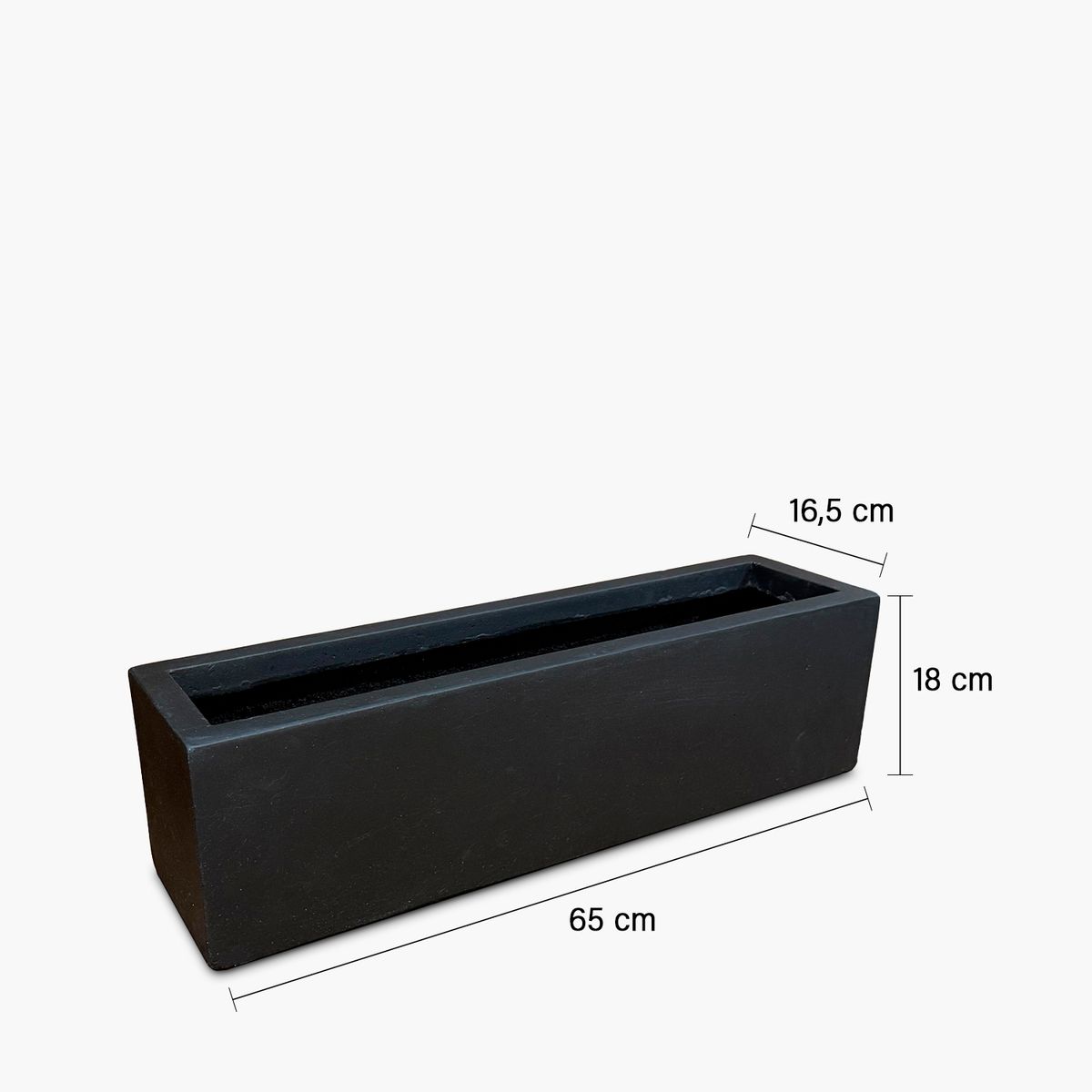 FORM DESIGN - Macetero Patagonia Bajo 18 Negro Form