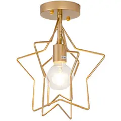 HOME NEAT - Lampara de Techo Estrella Iluminación colgante Moderna E27 Oro