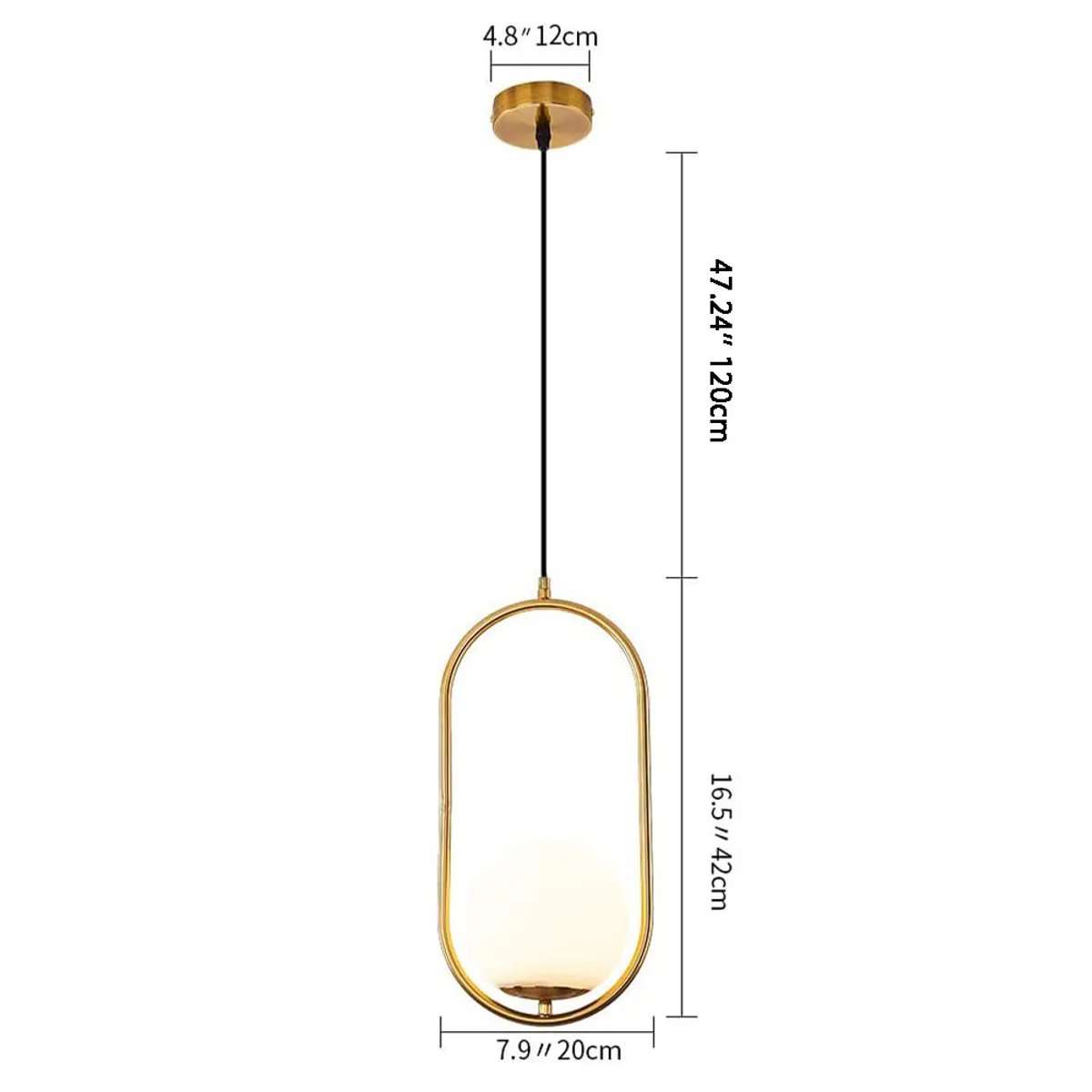 HOME NEAT - Lámpara de Colgante Pantalla de Bola de Vidrio Araña E27