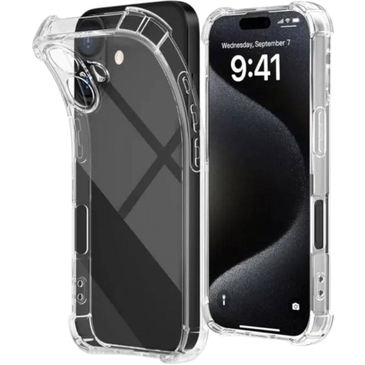GENERICO - CARCASA TRANSPARENTE PARA IPHONE 16 PLUS PROTECTOR CAMARA