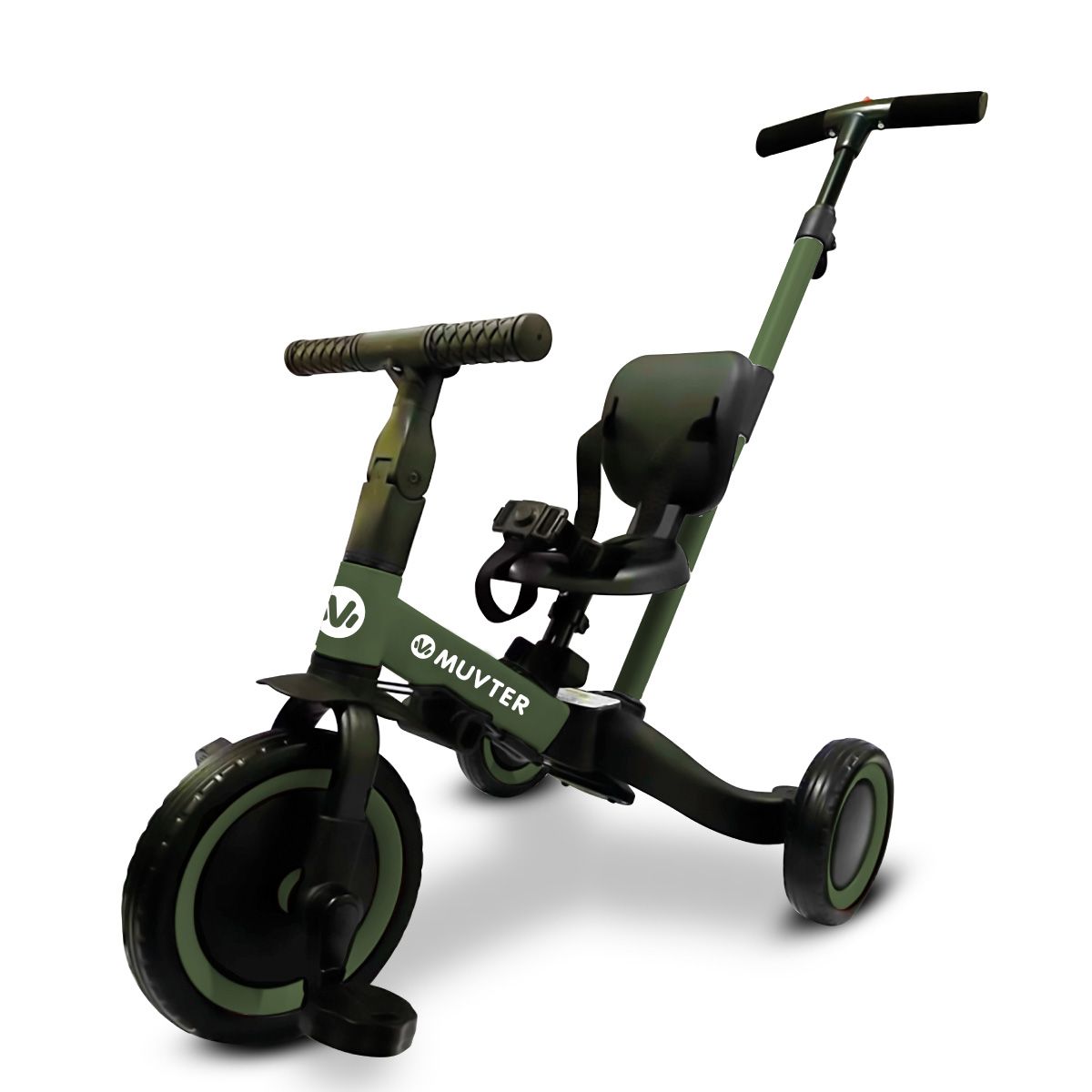 MUVTER - Triciclo Multifuncional 5 en 1 Muvter Ride Verde