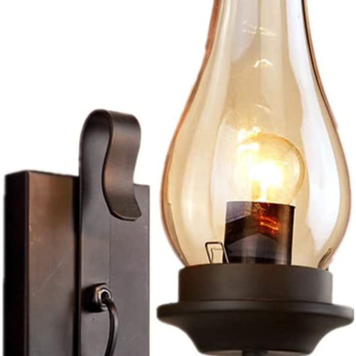HOME NEAT - Lámpara de Pared de vidrio E27 Vintage Industrial  Aplique de Pared